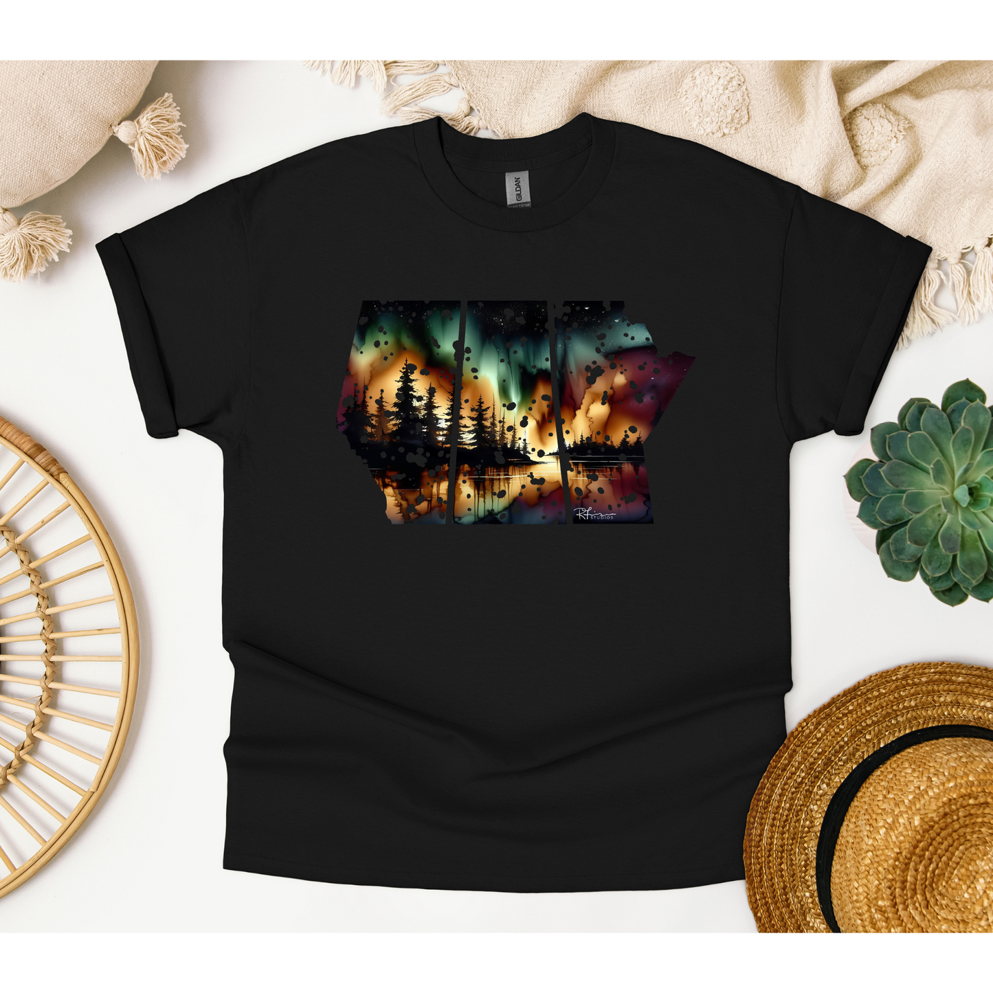 True North Strong/Prairie Strong - "Drippy" Painting - Apparel