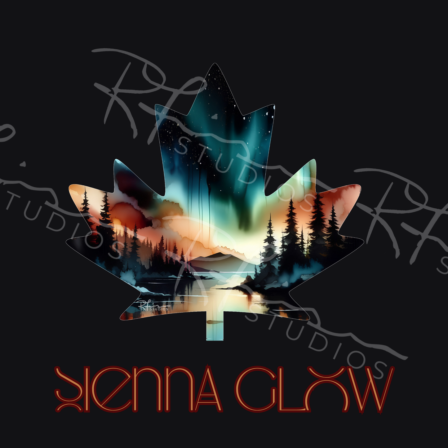 Canada Maple Leaf - "Sienna Glow" Painting - Apparel
