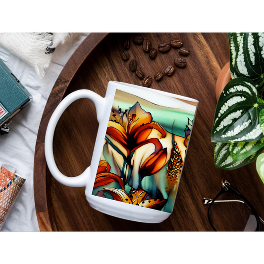 Mug - 1.5 Lilies and Some Weird Wheat - 15oz