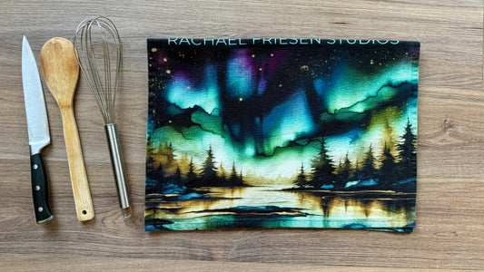 Kitchen Towel/Dish Towel/Tea Towel - Monsoon Skies - Doubled