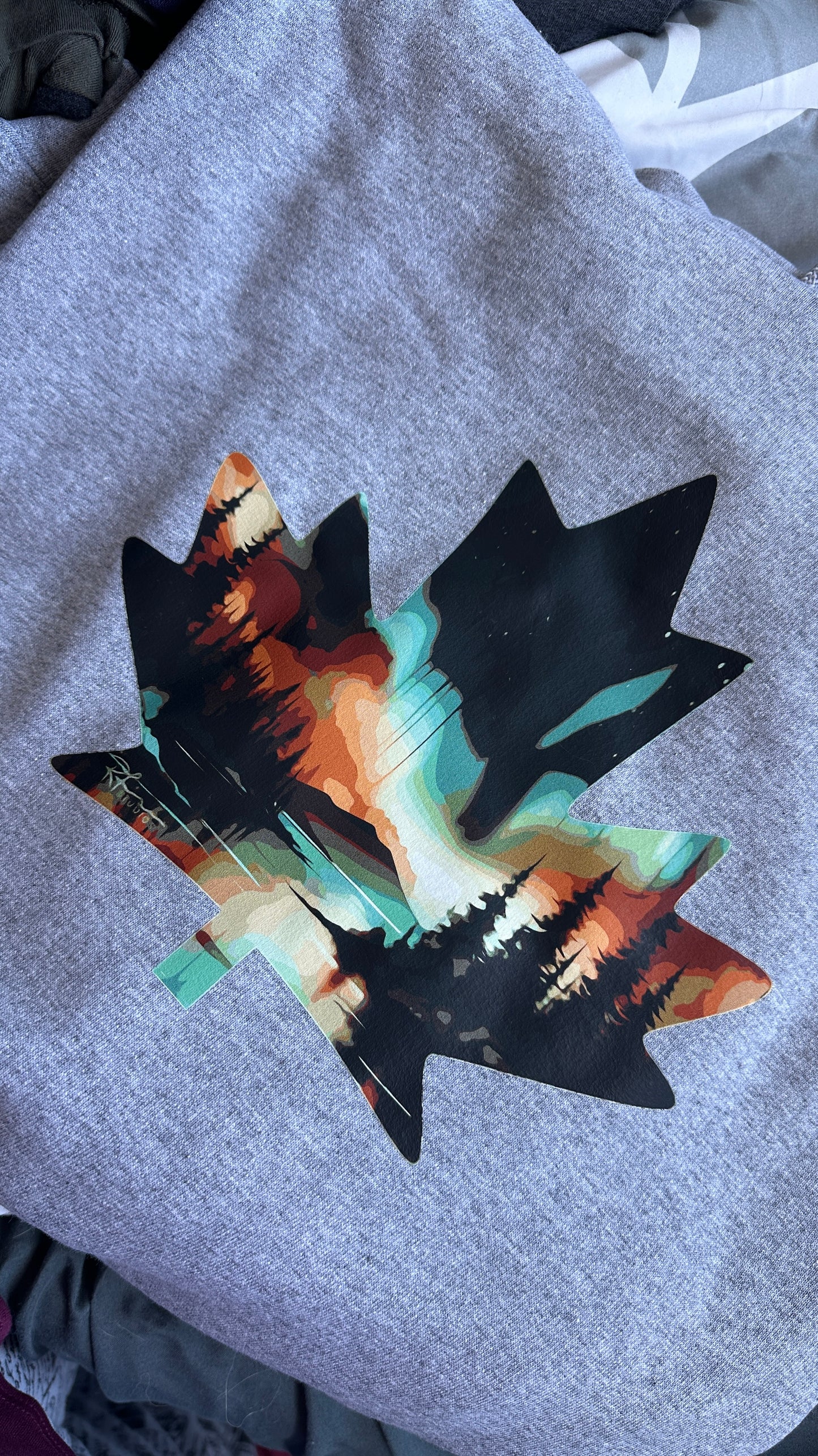Canada Maple Leaf - "Sienna Glow 2.0" Painting - Apparel