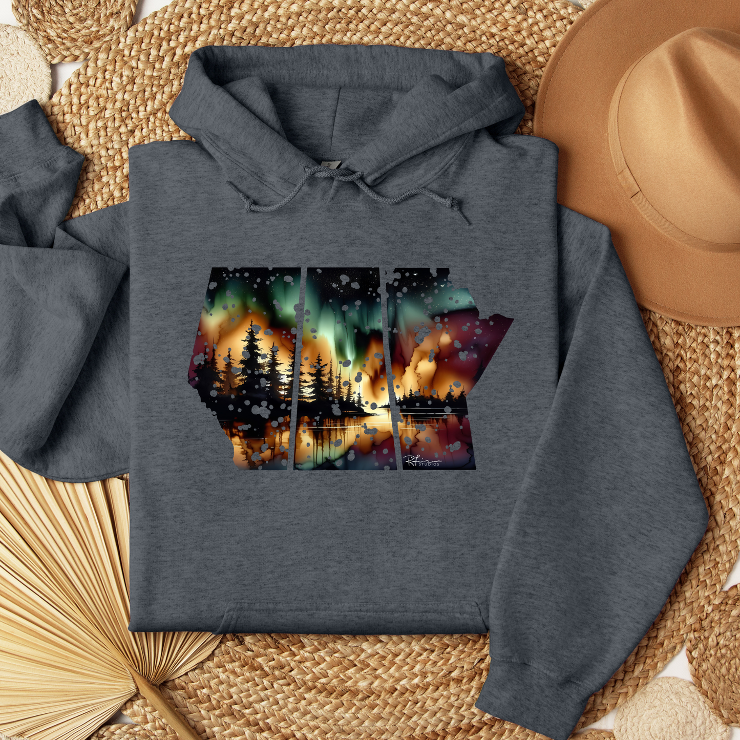 True North Strong/Prairie Strong - "Drippy" Painting - Apparel