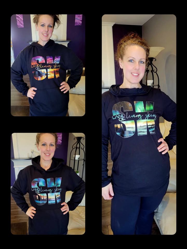 The Vault Collection - Northern Lights on Black - T-shirt, Sweatshirt and Hoodie