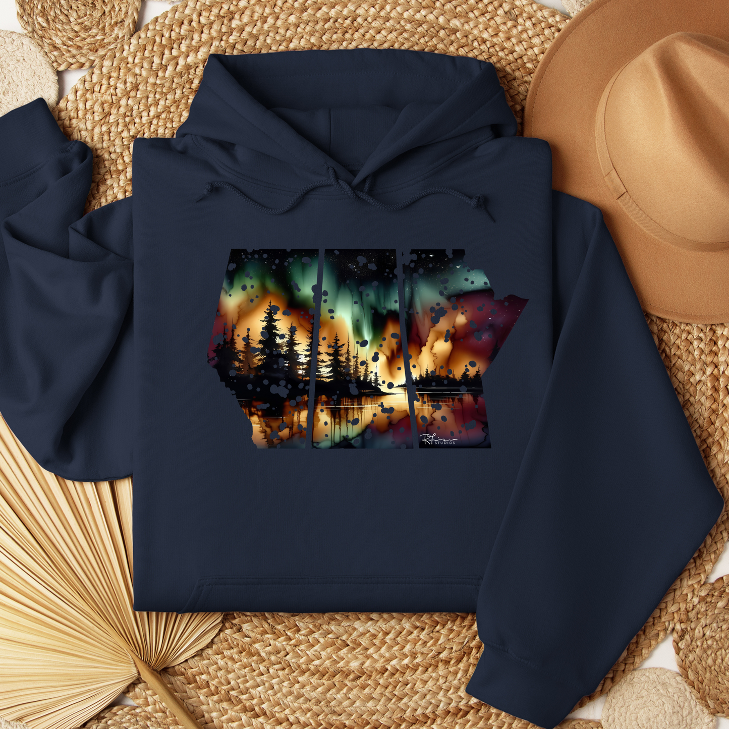 True North Strong/Prairie Strong - "Drippy" Painting - Apparel