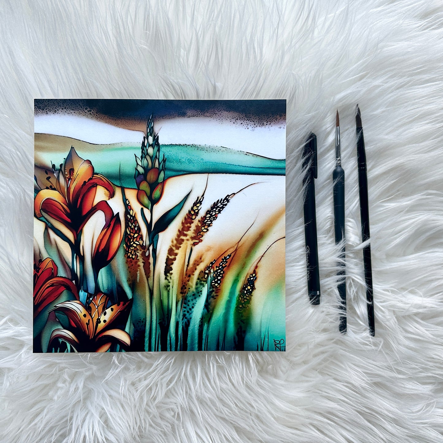 Art Print - 1.5 Lilies and Some Weird Wheat