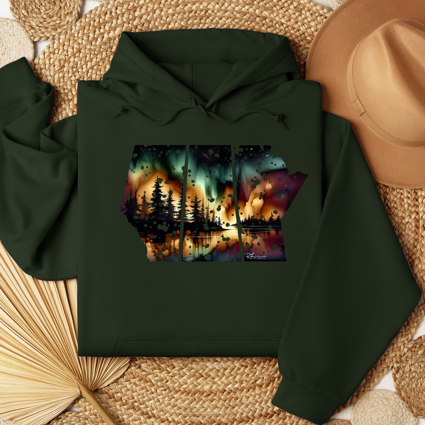True North Strong/Prairie Strong - "Drippy" Painting - Apparel