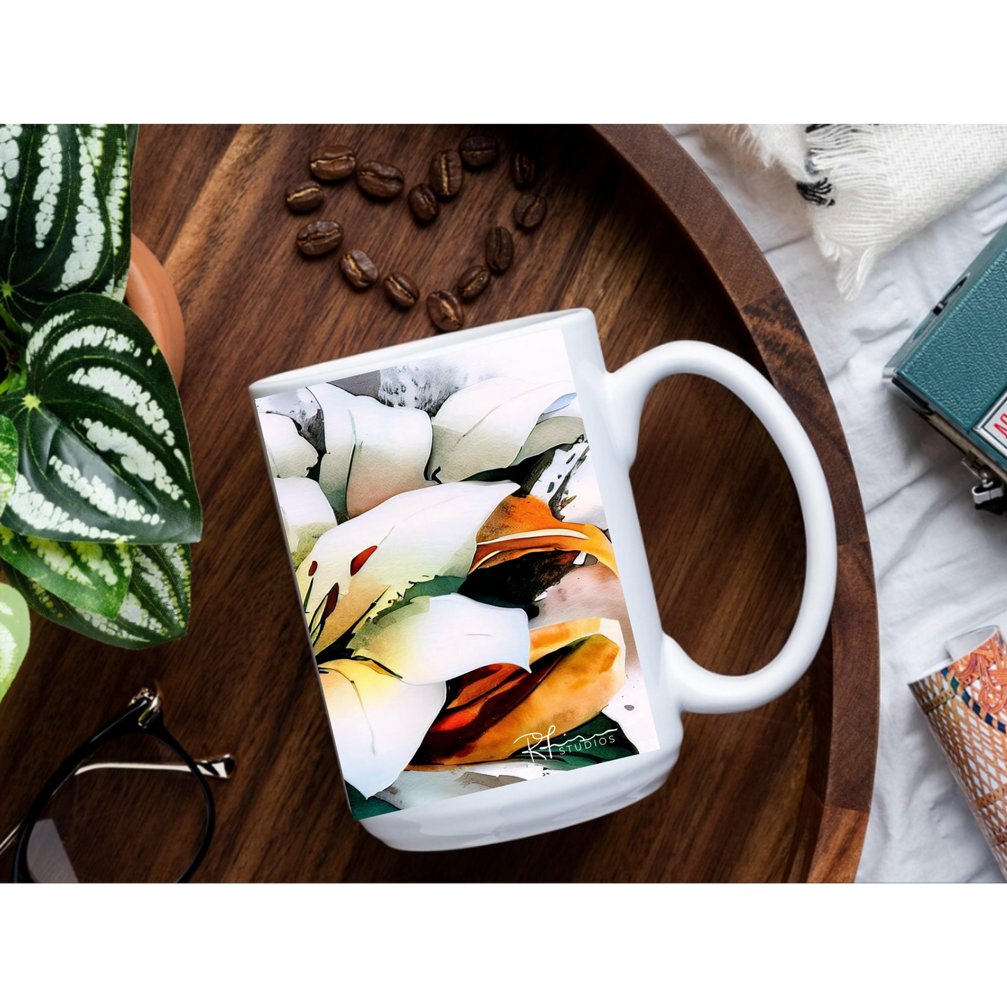 Watercolour Lilies - 15oz Mug - Prairie Love Collection - IN STOCK