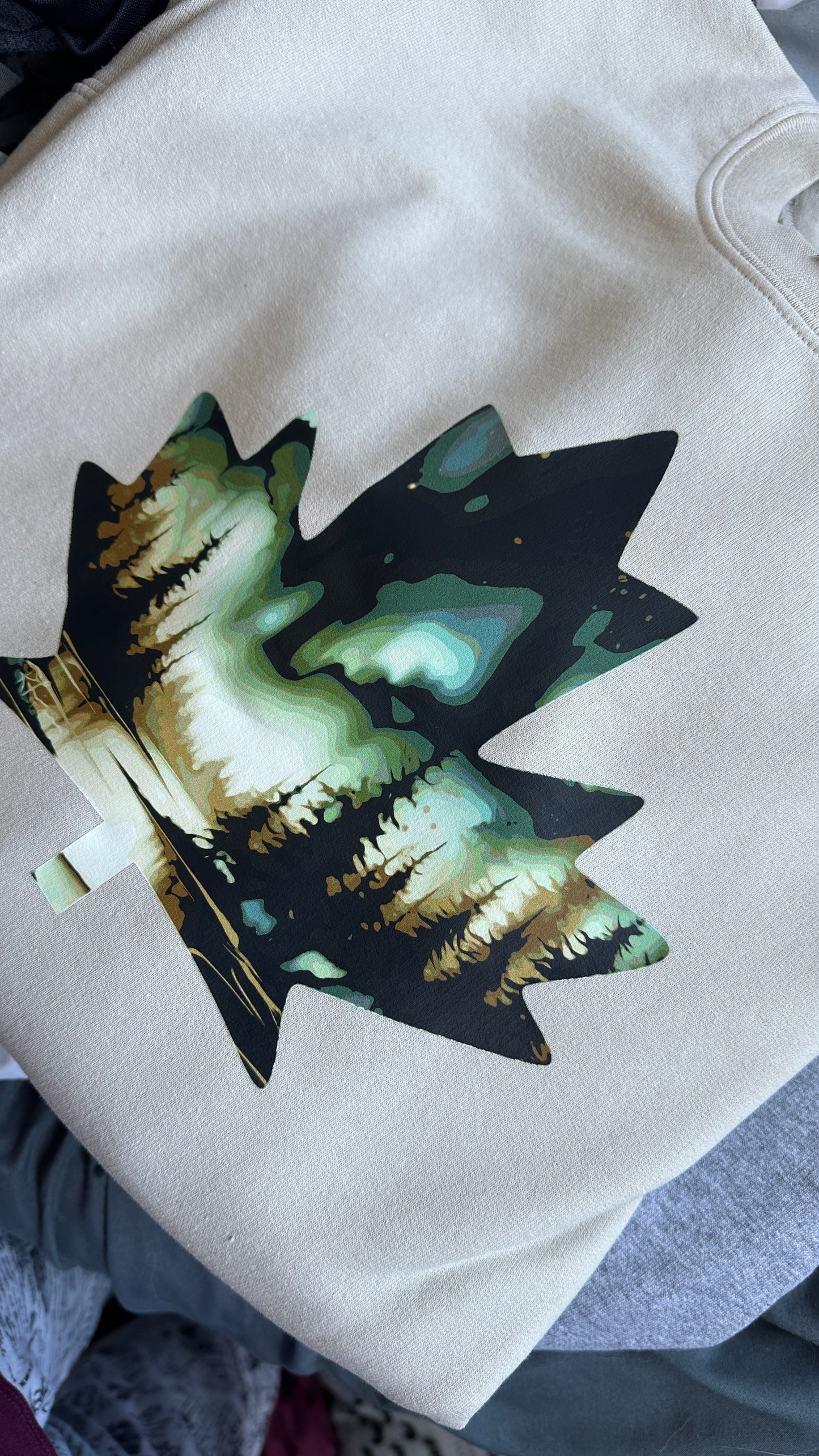 Canada Maple Leaf - "Monsoon Skies 2.0" Painting - Apparel