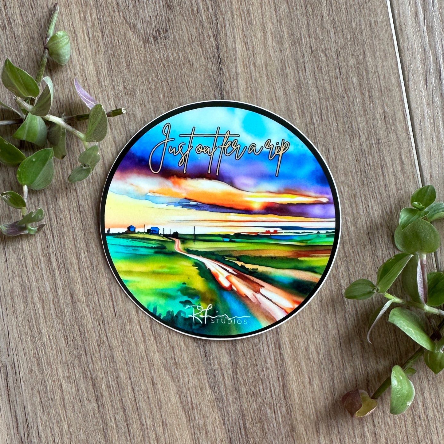 Sticker - Just out fer a rip - Land of Living Skies Collection