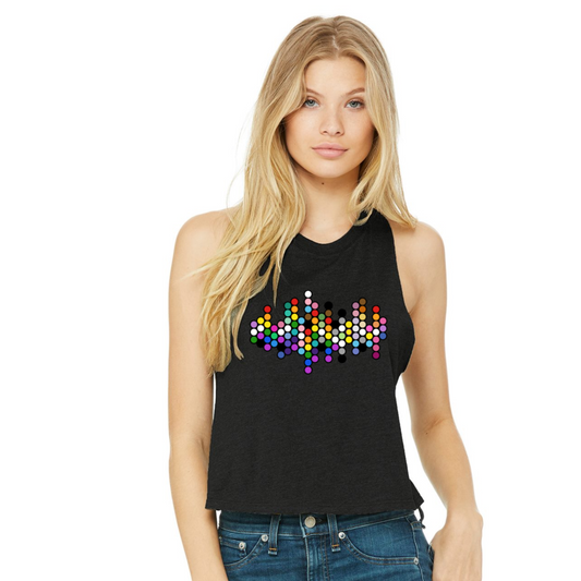 Adult Unisex "Cropped" Tank Top - Dots - Pride Preorder