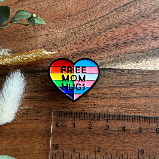 Pride Pin - FREE MOM HUGS