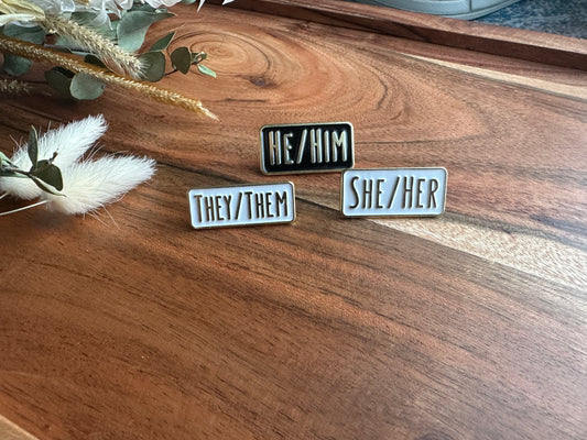 Pride Pin - THEY/THEM Pronoun pin