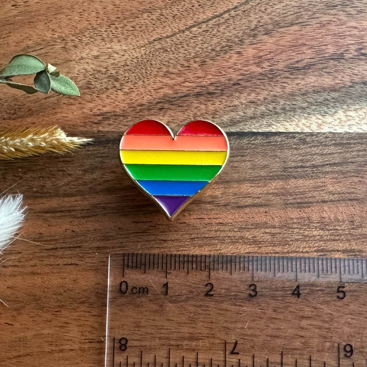 Pride Pin - Heart - ROYGBV