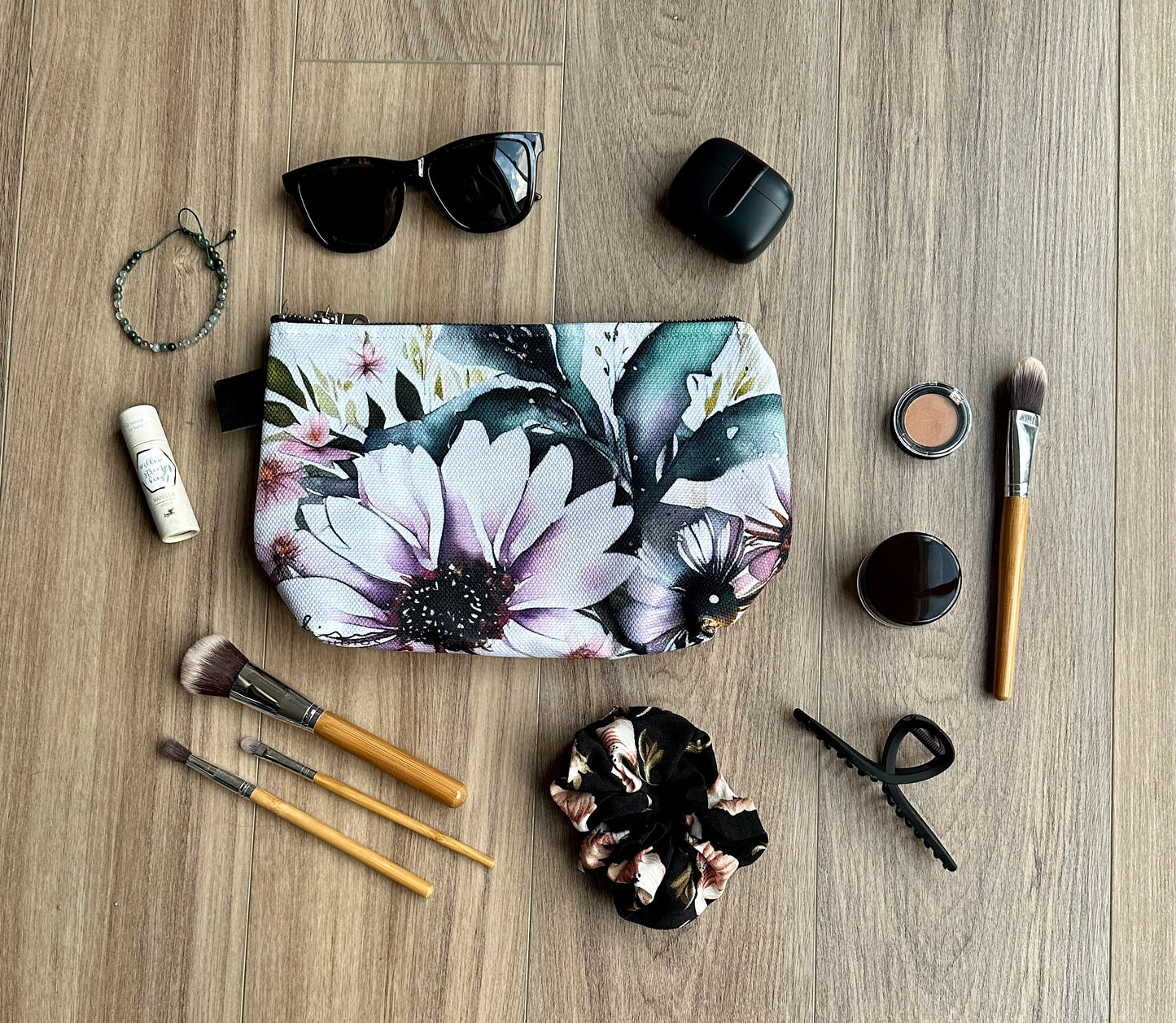 Beauty Bag - 10" and 12" - Lavender Daisy Dreams