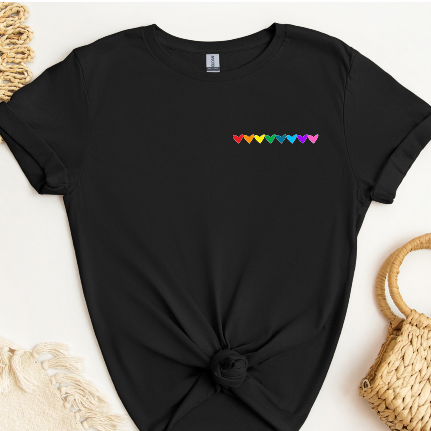 Adult T-Shirt - Bright Hearts - Pride Preorder