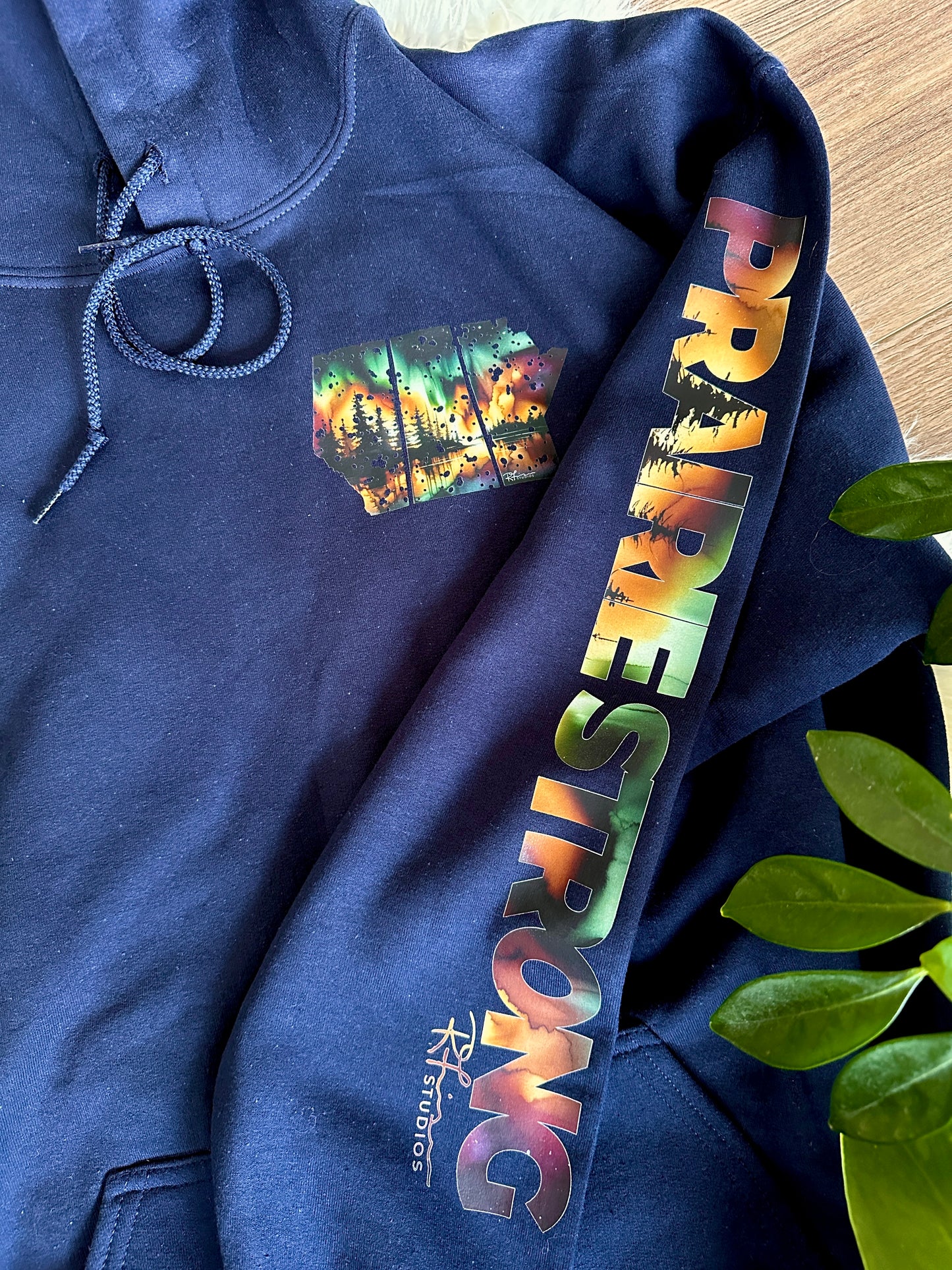 True North Strong/Prairie Strong - "Drippy" Painting - Apparel