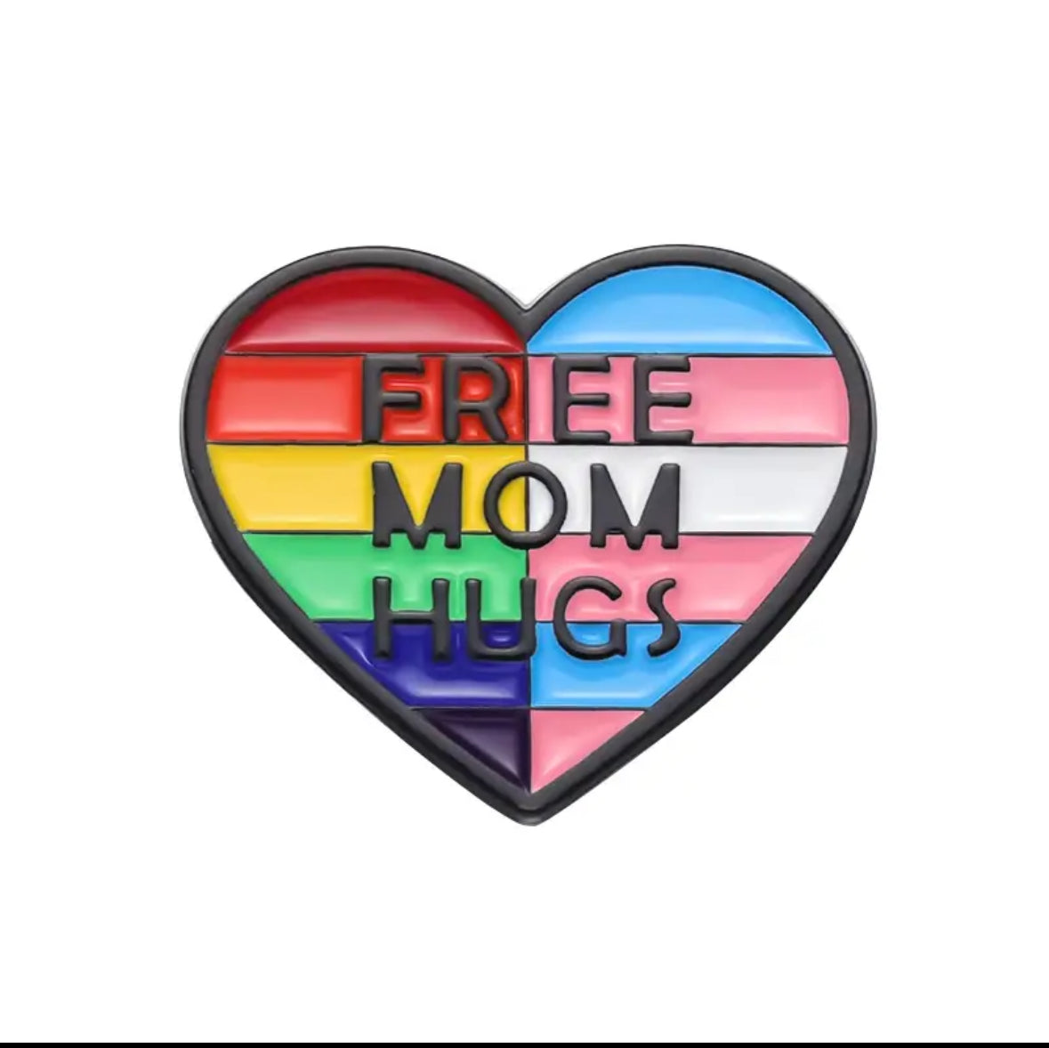 Pride Pin - FREE MOM HUGS