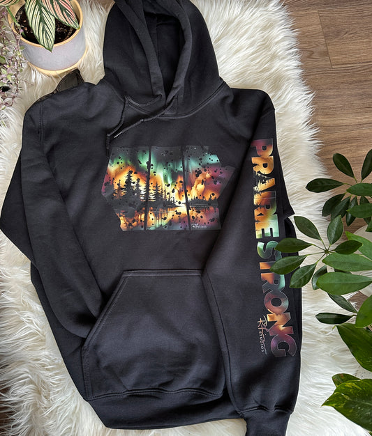 True North Strong/Prairie Strong - "Drippy" Painting - Apparel