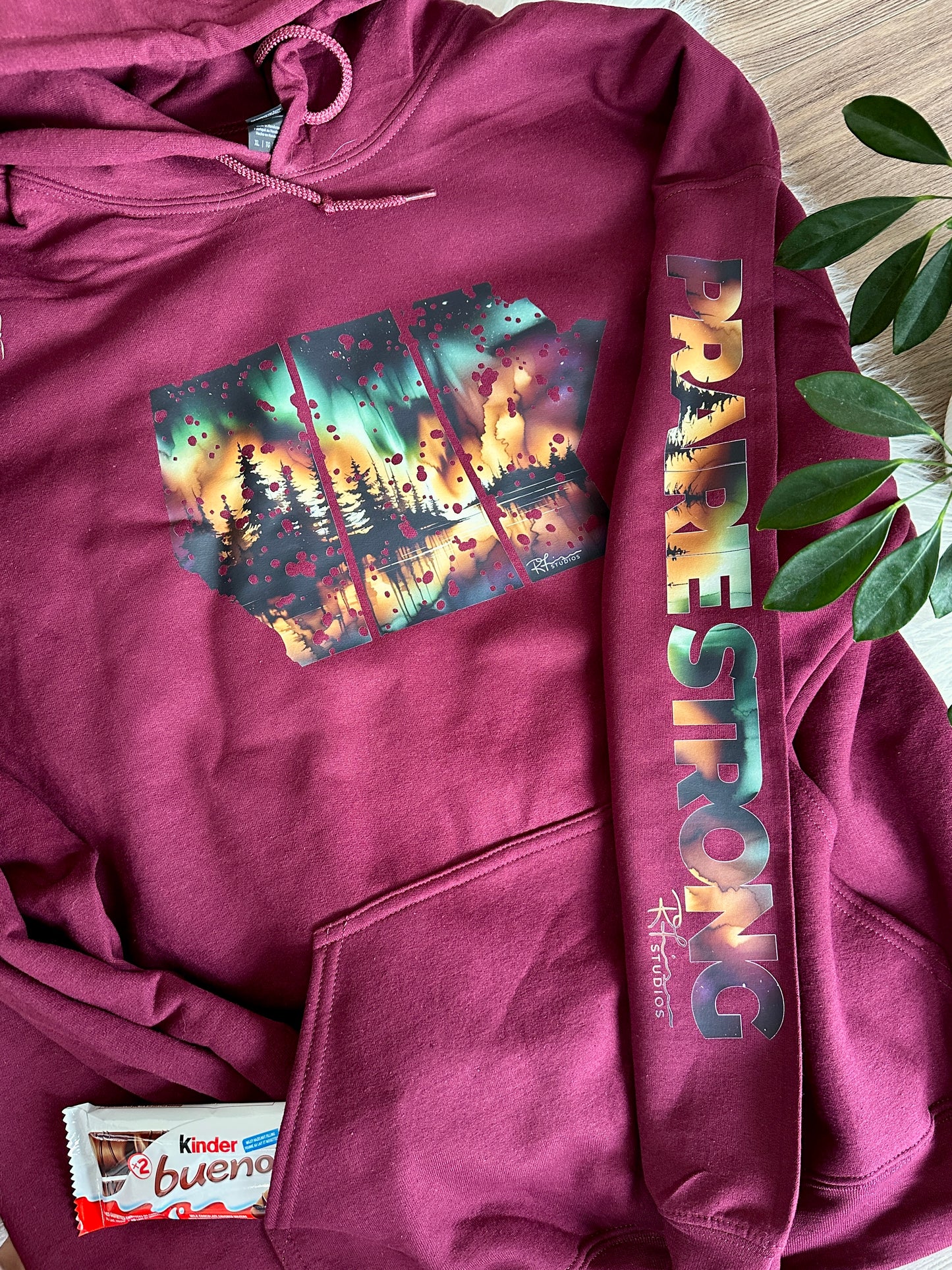 True North Strong/Prairie Strong - "Drippy" Painting - Apparel