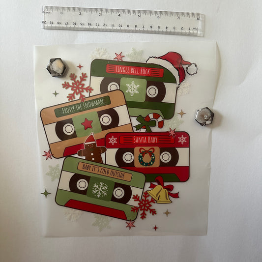 Clearance Transfers - Holiday Song Tapes - muted tones