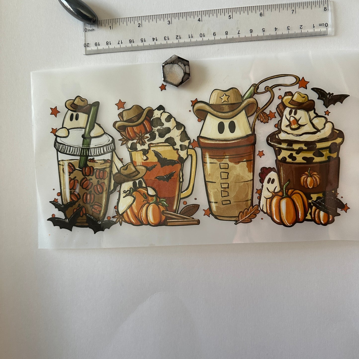 Clearance Transfers - Cups - cowboy ghosts