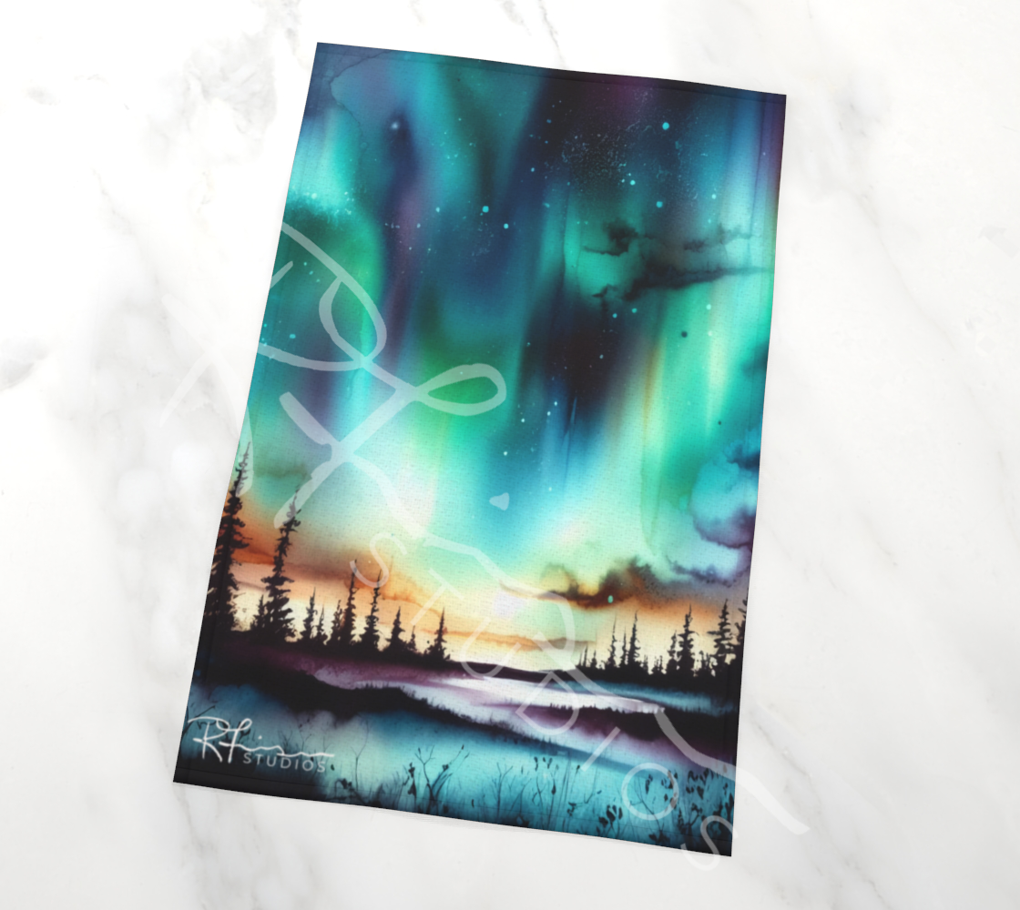 Kitchen Towel/Dish Towel/Tea Towel - 2024 Northern Lights