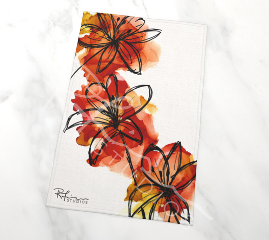 Kitchen Towel/Dish Towel/Tea Towel - OG Prairie Lily (Abstract)