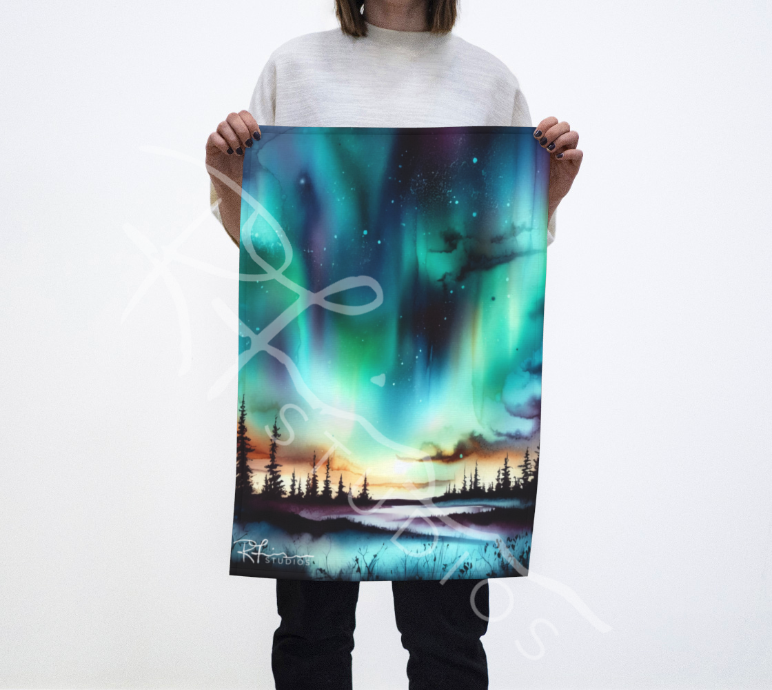 Kitchen Towel/Dish Towel/Tea Towel - 2024 Northern Lights