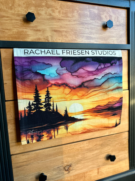 Kitchen Towel/Dish Towel/Tea Towel - Ember - Doubled