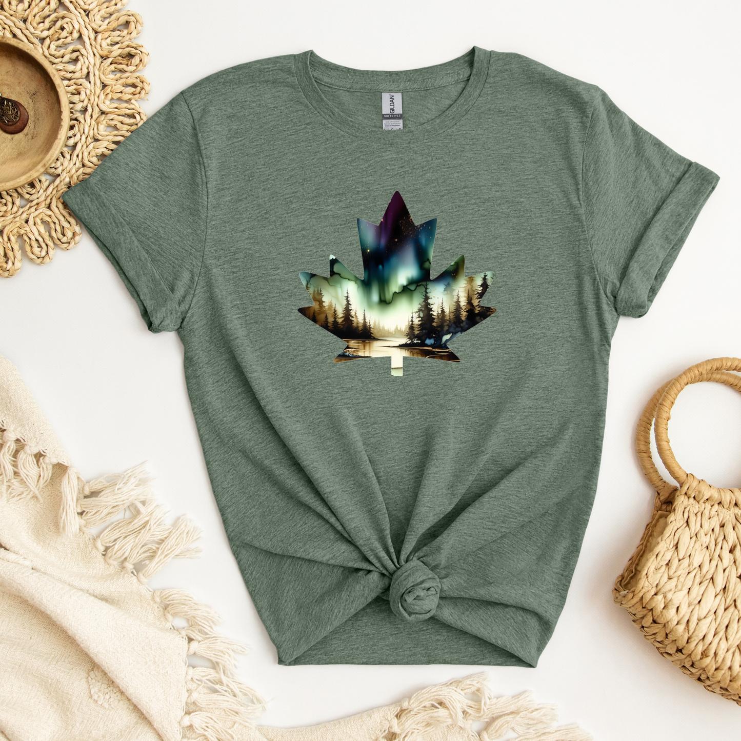 Canada Maple Leaf - "Monsoon Skies" Painting - Apparel