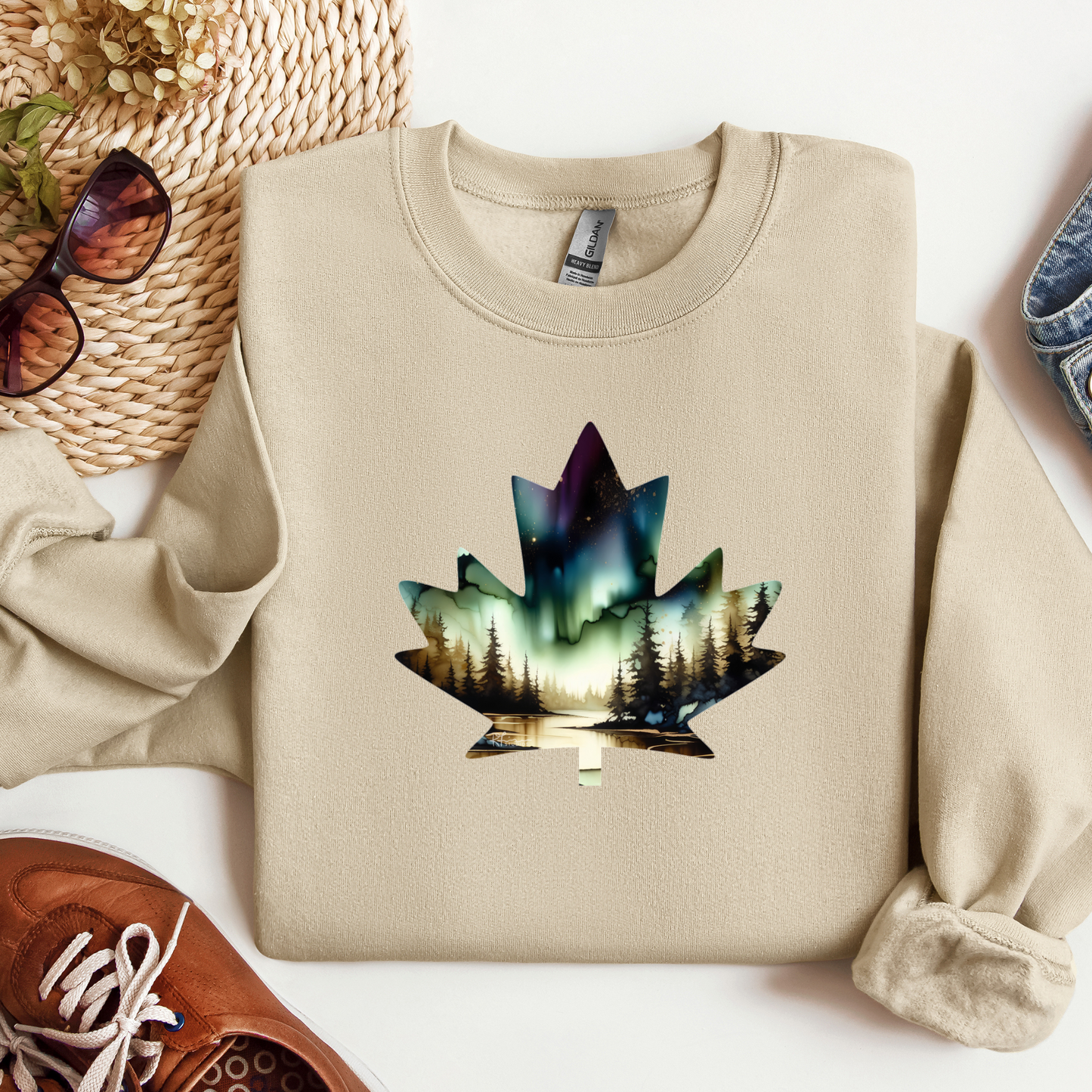 Canada Maple Leaf - "Monsoon Skies" Painting - Apparel