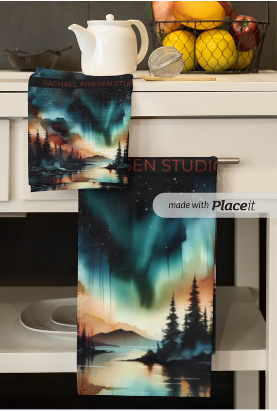 Kitchen Towel/Dish Towel/Tea Towel - Sienna Glow - Doubled