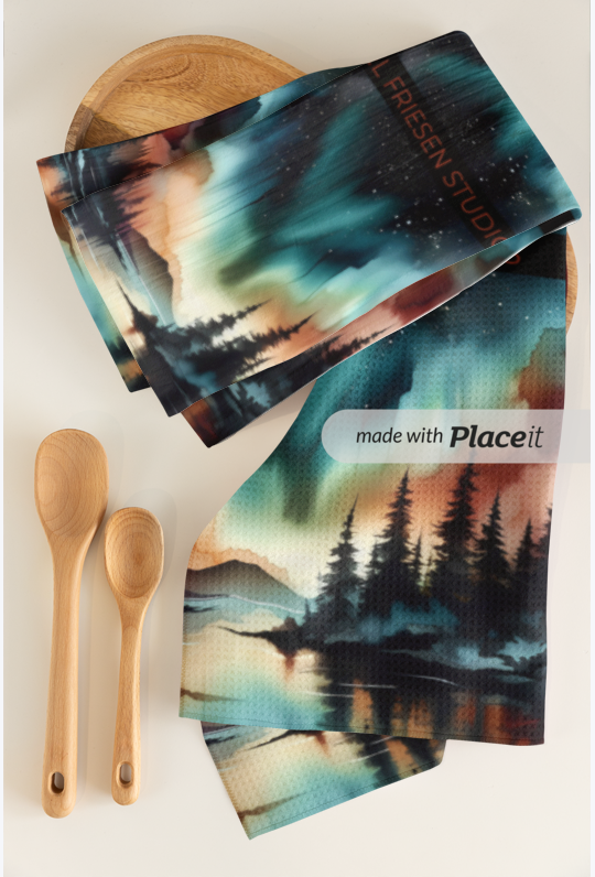 Kitchen Towel/Dish Towel/Tea Towel - Sienna Glow - Doubled