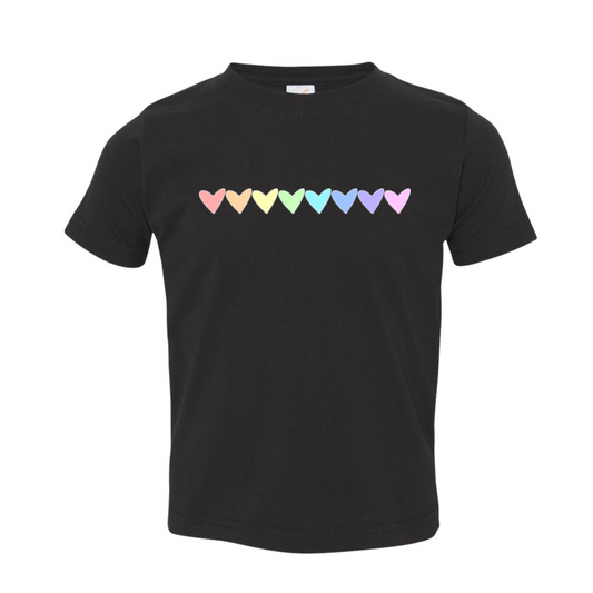 Youth T-Shirt - Pastel Hearts - Pride Preorder