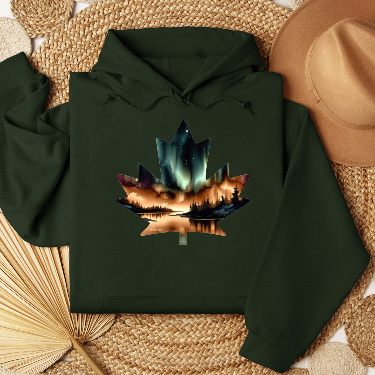 Canada Maple Leaf - "Copperwood" Painting - Apparel