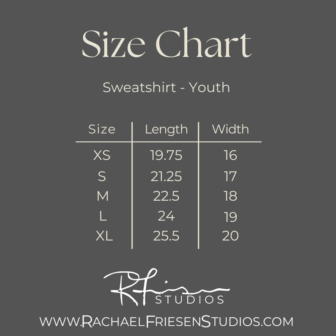 BE KIND Sweatshirt - YOUTH SIZES - Preorder/Made to Order