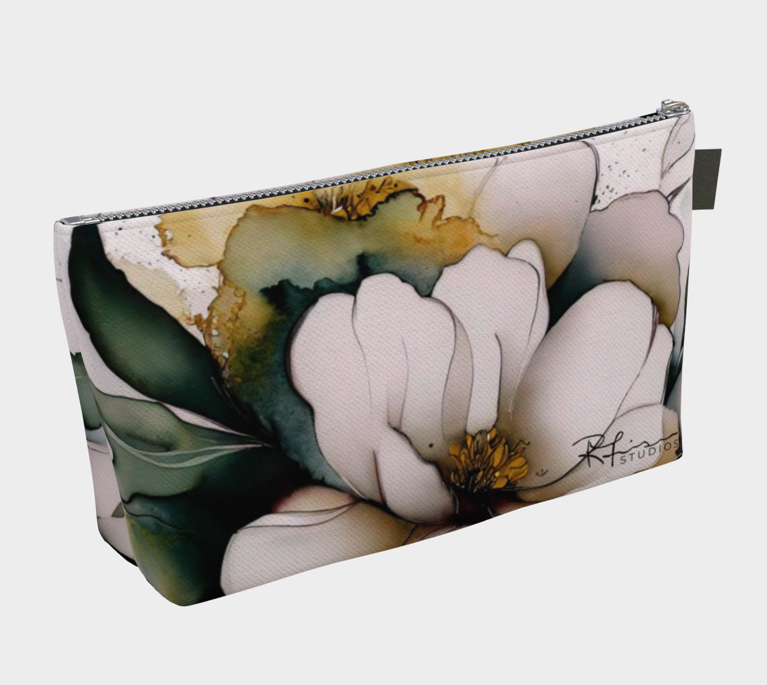 Beauty Bag - 10" and 12" - Another Yellow Flower - Made to Order