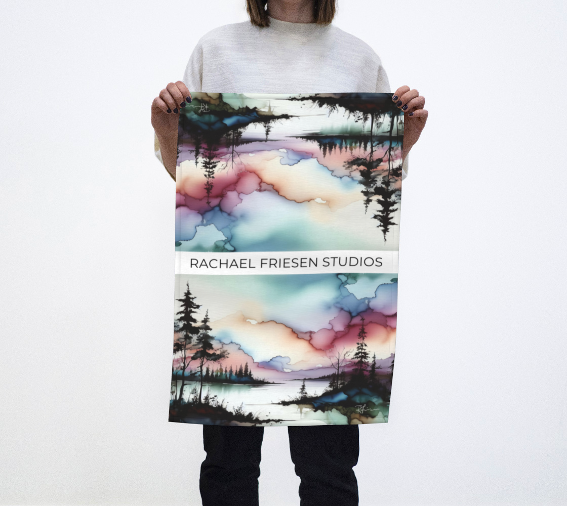 Kitchen Towel/Dish Towel/Tea Towel - Breaking Dawn - DOUBLED UP - MADE TO ORDER