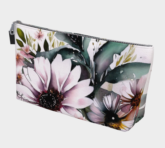 Beauty Bag - 10" and 12" - Lavender Daisy Dreams - Made to Order