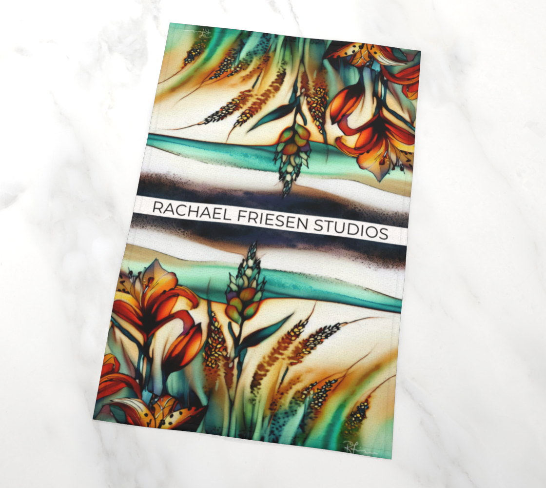 Kitchen Towel/Dish Towel/Tea Towel - 1.5 Lilies and Some Weird Wheat - Doubled Up - MADE TO ORDER