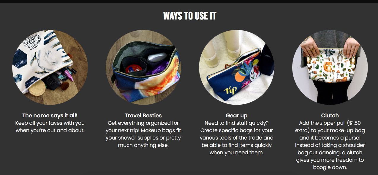 Beauty Bag - 10" and 12" - Aurora - Made to Order