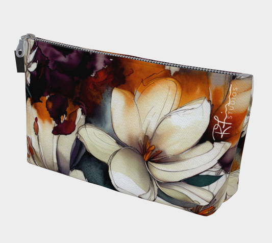 Beauty Bag - 10" and 12" - Orange You Glad I Didn't Say Floral? - Made to Order