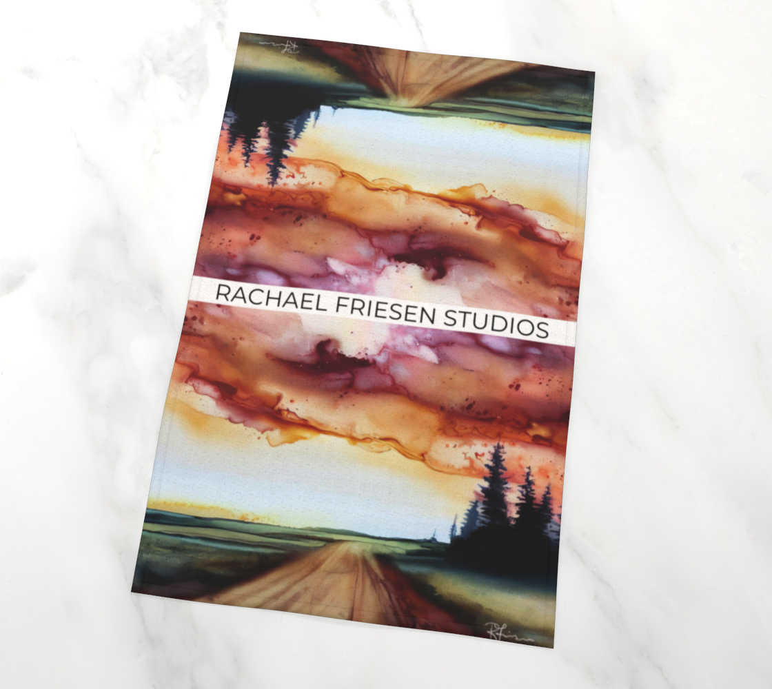 Kitchen Towel/Dish Towel/Tea Towel - Auburn Skies - DOUBLED UP - MADE TO ORDER