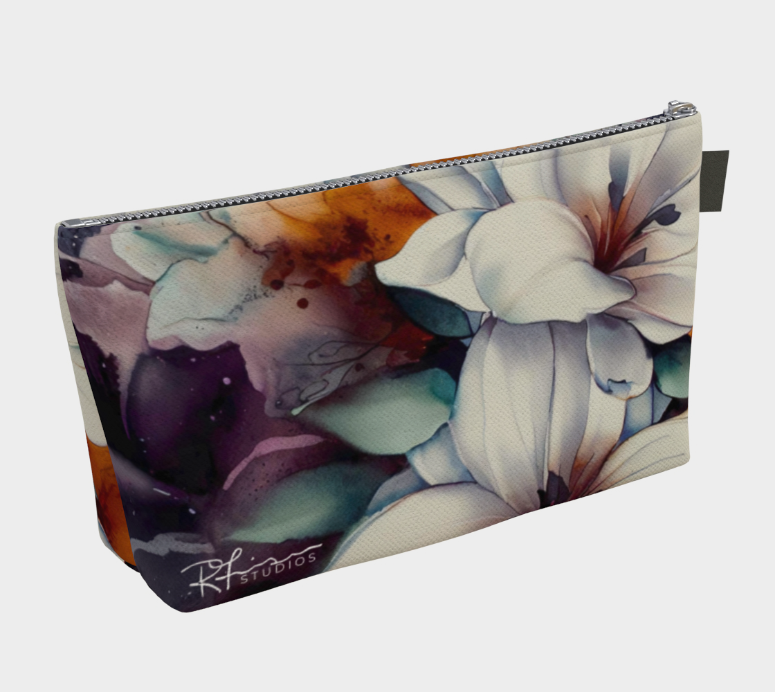 Beauty Bag - 10" and 12" - Moody Lilies - Made to Order