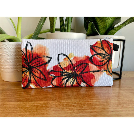 Prairie Lily - Abstract - Accessory Bag - Alcohol Ink Art Print - In Stock