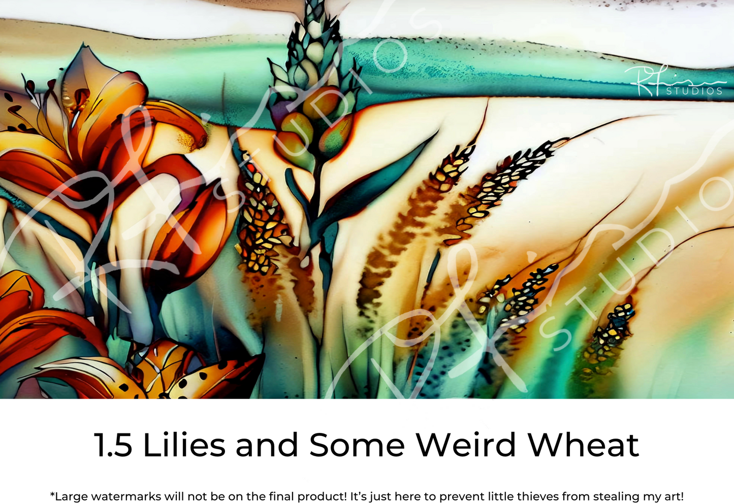 1.5 Lilies and Some Weird Wheat - 15oz Mug - Prairie Love Collection - PREORDER