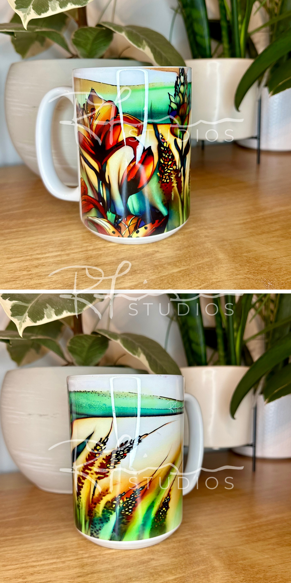 1.5 Lilies and Some Weird Wheat - 15oz Mug - Prairie Love Collection - IN STOCK