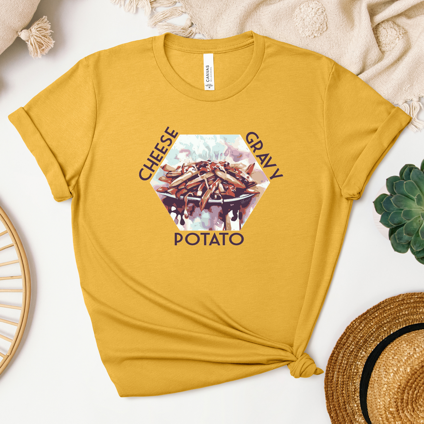 Poutine Love Collection - Adult T-Shirt - CENTER CHEST