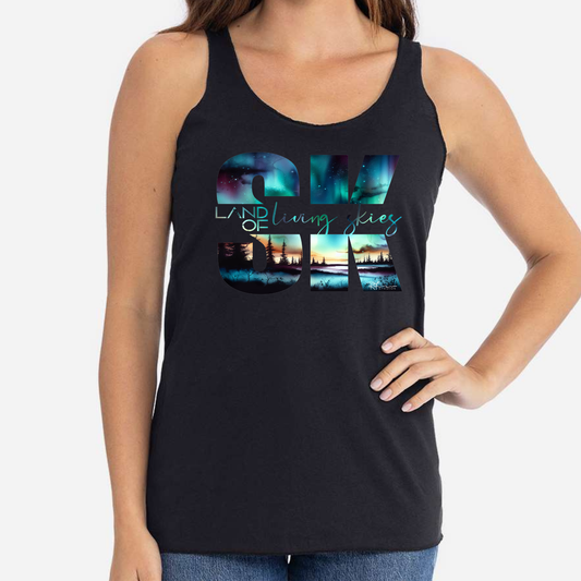 The Vault Collection - Northern Lights on Black - Tank Top, T-shirt, Sweatshirt and Hoodie