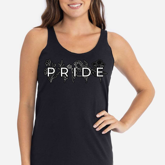 Tank Top - PRIDE w hand drawn florals - Pride Collection